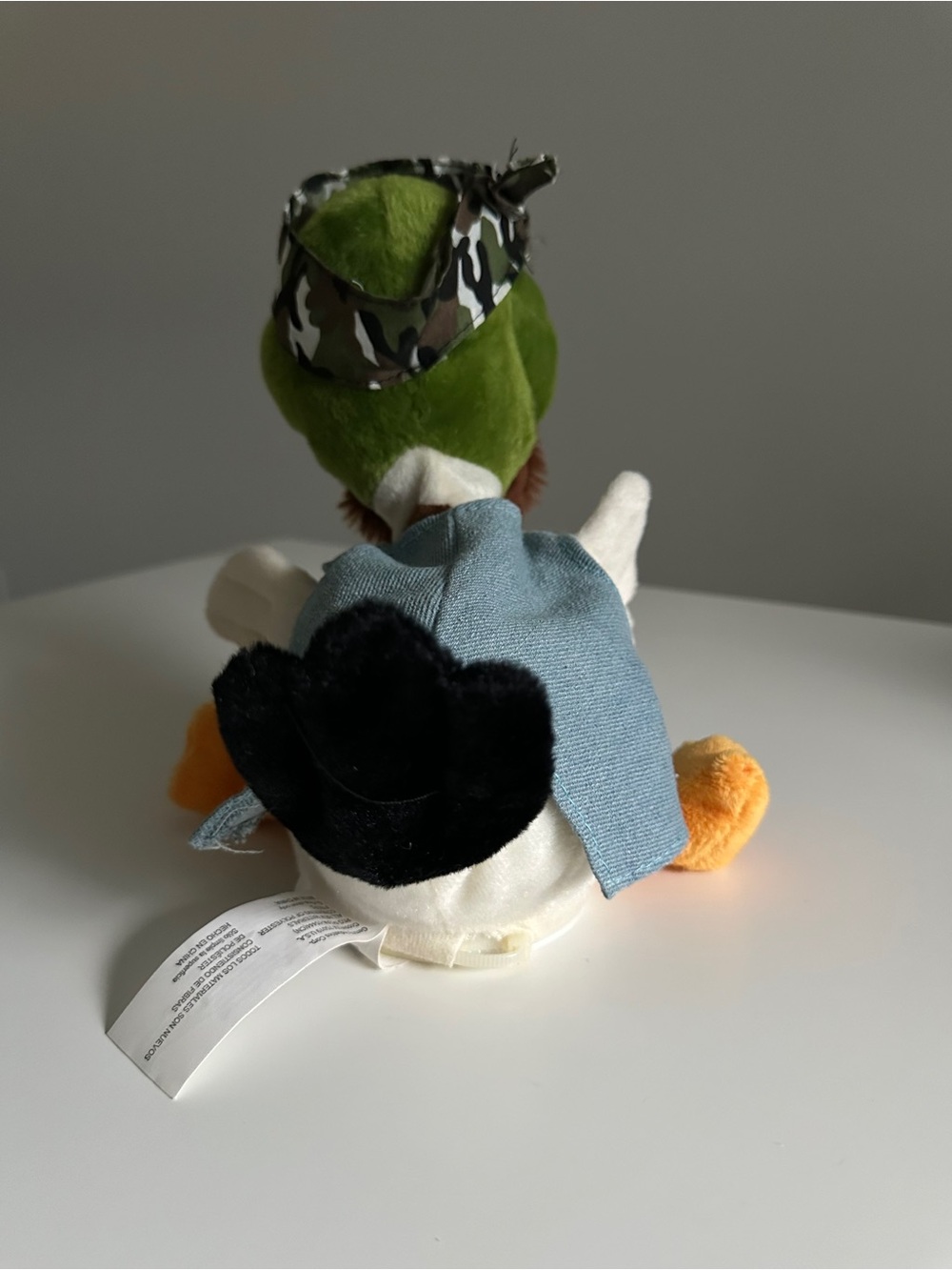Gemmy Duck Mania Animated Singing Plush Mallard Duck Denim Vest USA Flag Camo 🦆 - Picture 4 of 16